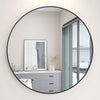 Black Rubber Framed Mirror | Round Bathroom Wall Mirror