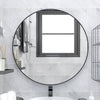 Black Rubber Framed Mirror | Round Bathroom Wall Mirror