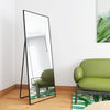 Full Length Mirror, Floor Mirror Dressing Mirror with Standing Holder Wall Mounted Mirror Framed Mirror for Cloakroom/Bedroom/Living Room (65'x24', Black)