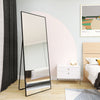 Full Length Mirror, Floor Mirror Dressing Mirror with Standing Holder Wall Mounted Mirror Framed Mirror for Cloakroom/Bedroom/Living Room (65'x24', Black)