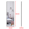 Full Length Mirror with Hanging Hooks for Door Wall Mounted Decoration Floor Dressing Mirror Full Body Mirror for Bedroom Living Room Bathroom (Black)